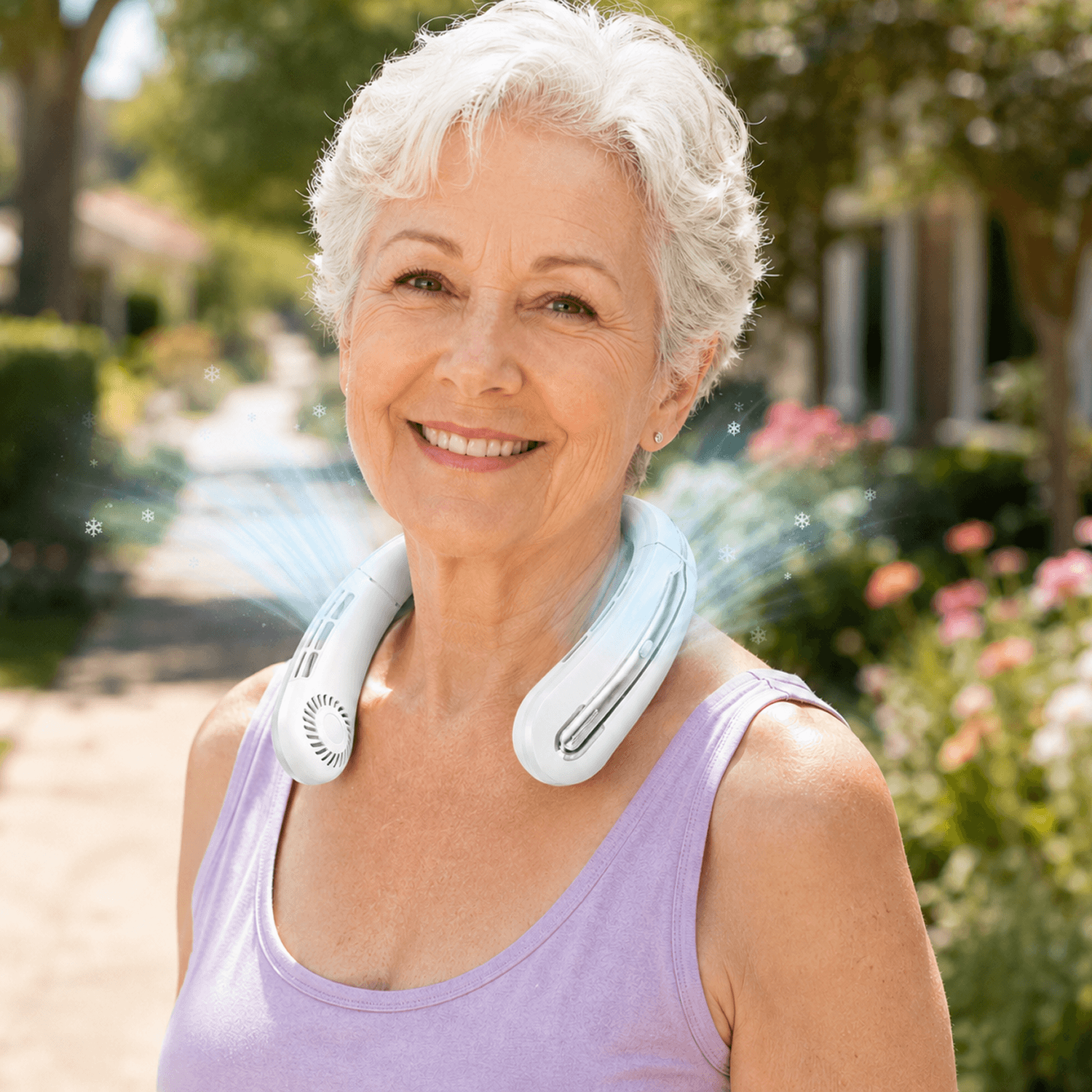 Portable Hands-Free Neck Fan – Rechargeable, Lightweight, 3-Speed Cooling
