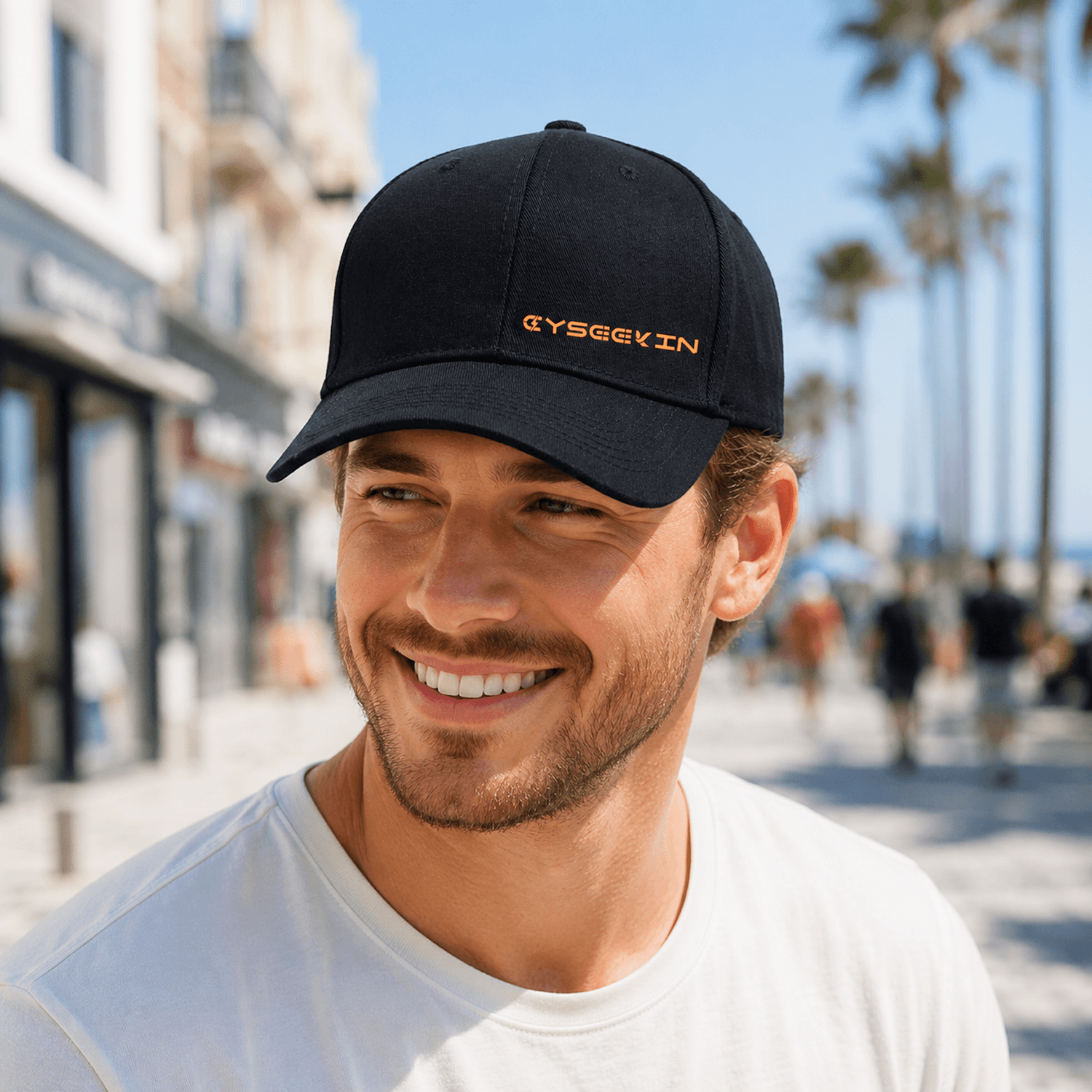 Cyseekin Classic Summer Sun Hat – Breathable Baseball Cap for Outdoor Mobility & Comfort (Black)
