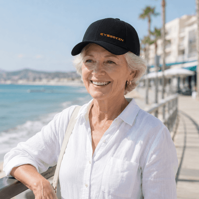 Cyseekin Classic Summer Sun Hat – Breathable Baseball Cap for Outdoor Mobility & Comfort (Black)