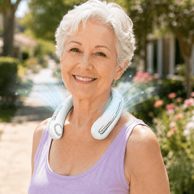 Portable Hands-Free Neck Fan – Rechargeable, Lightweight, 3-Speed Cooling