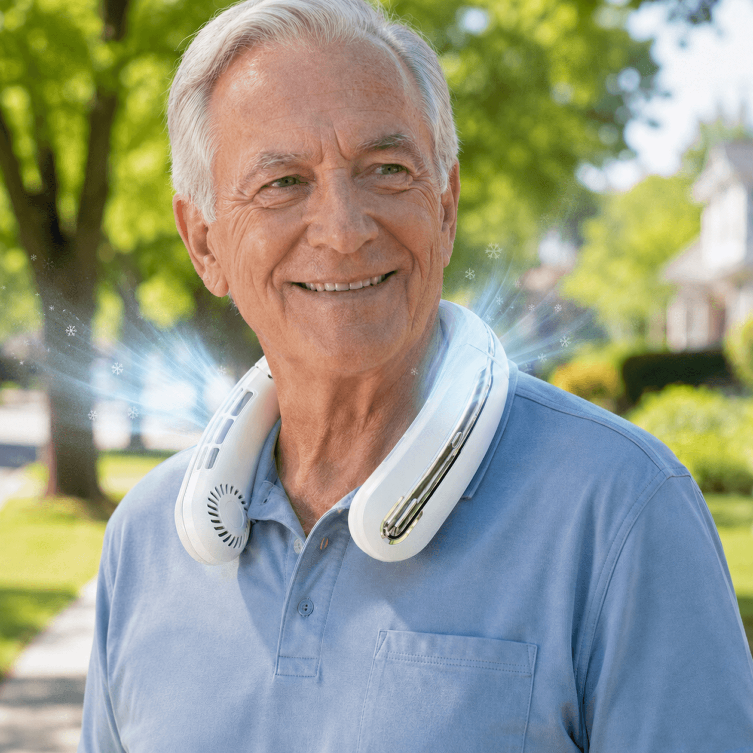Portable Hands-Free Neck Fan – Rechargeable, Lightweight, 3-Speed Cooling
