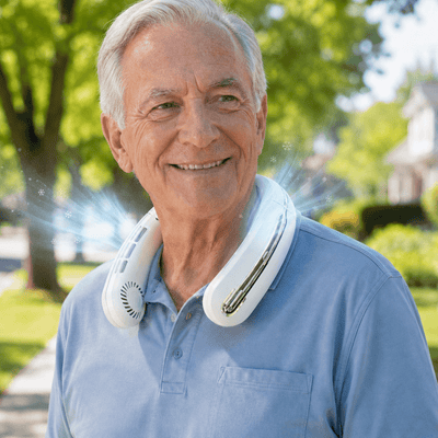 Portable Hands-Free Neck Fan – Rechargeable, Lightweight, 3-Speed Cooling